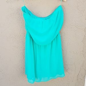 Strapless mini dress